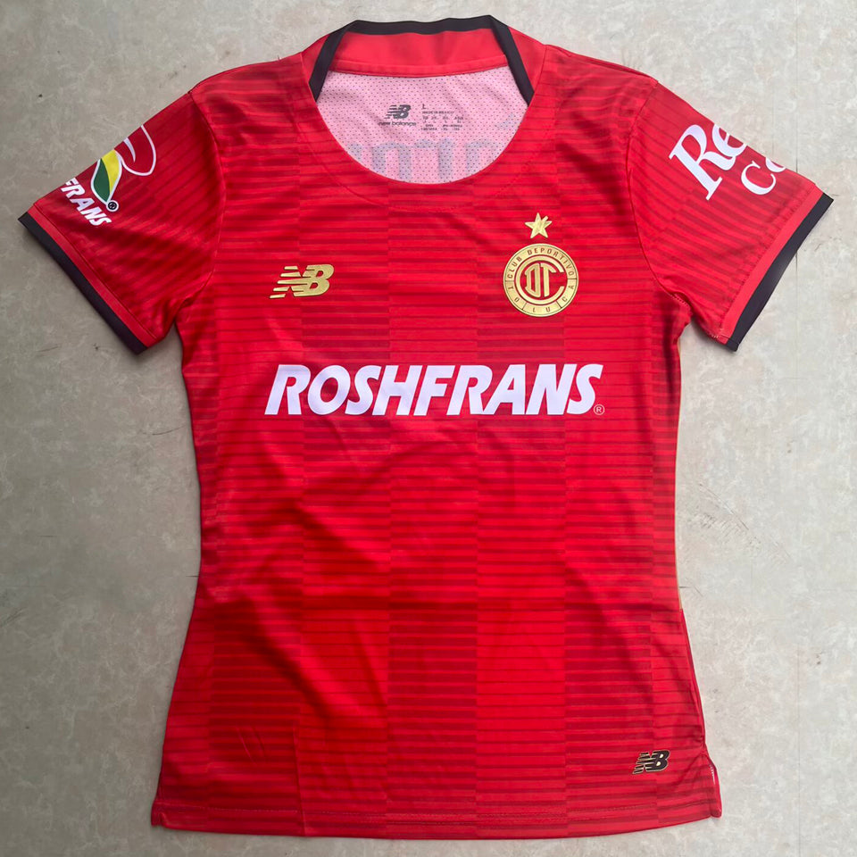 jersey 2025/26 deportivo toluca local manga corta mujer