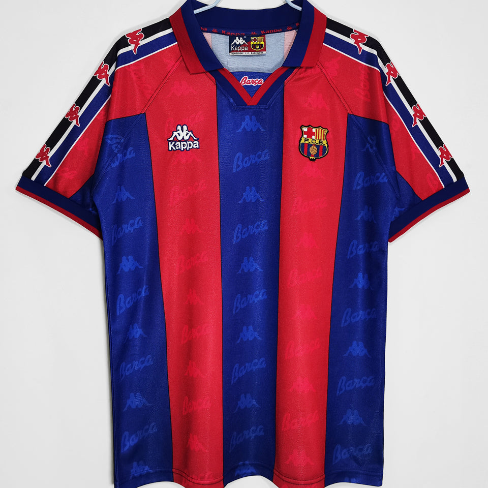 jersey 1996/97 barcelona local manga corta versión fan retro