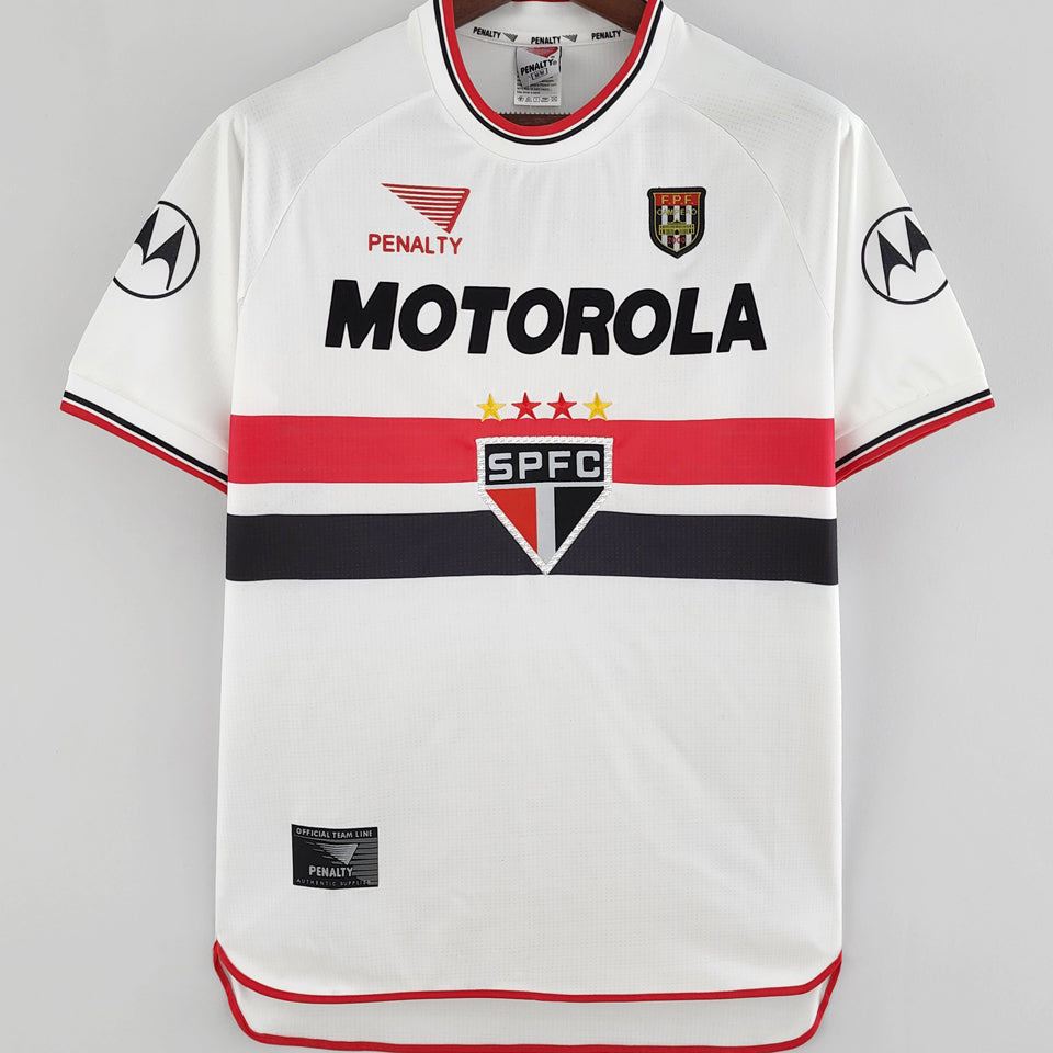 jersey 2000 sao paulo local manga corta versión fan retro