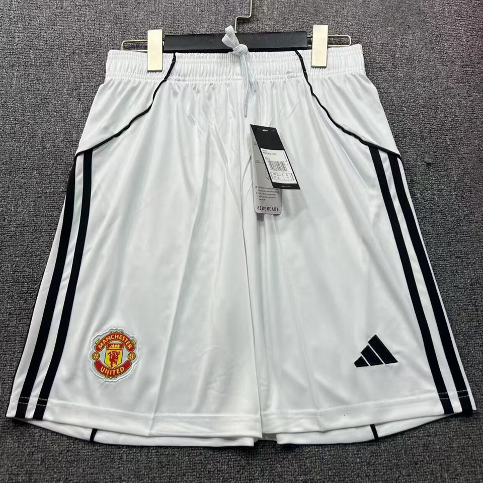 2025/26 manchester united local versión fan shorts/ pantalones