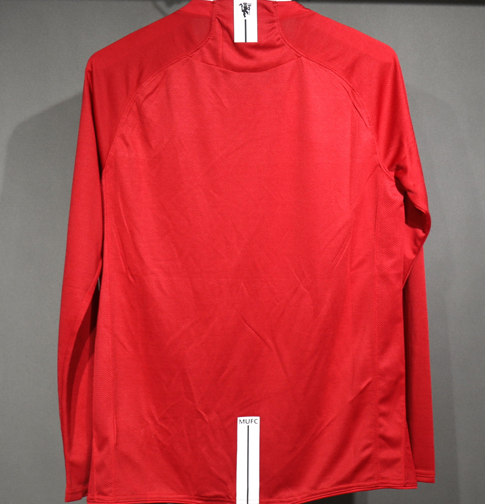 jersey 2007/08 manchester united local manga larga versión jugador retro