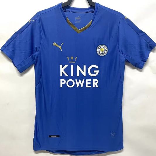 Jersey 2015/16 Leicester City Local Manga corta Versión Fan Retro