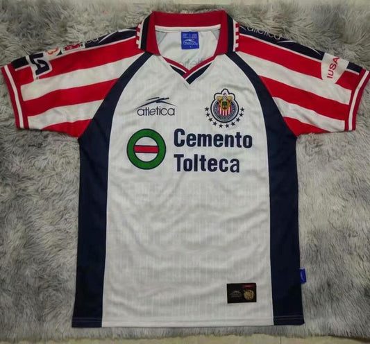 Jersey 1999/2000 Chivas Visitante Manga corta Versión Fan Retro