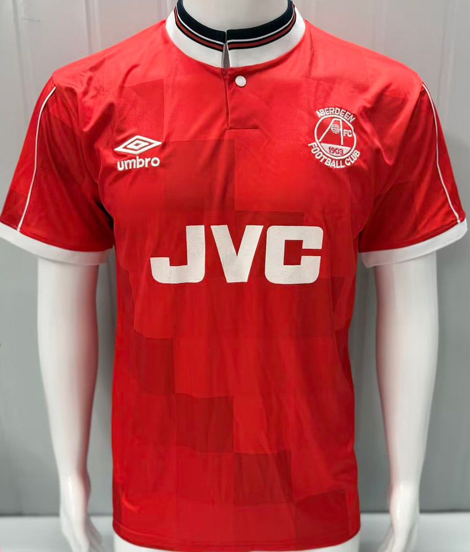jersey 1987/1990 aberdeen local manga corta versión fan retro