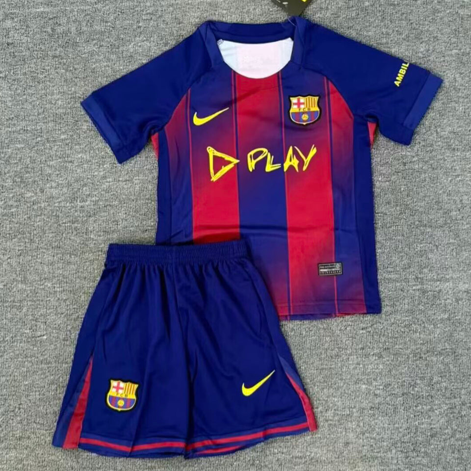 jersey 2025/26 barcelona local manga corta niño