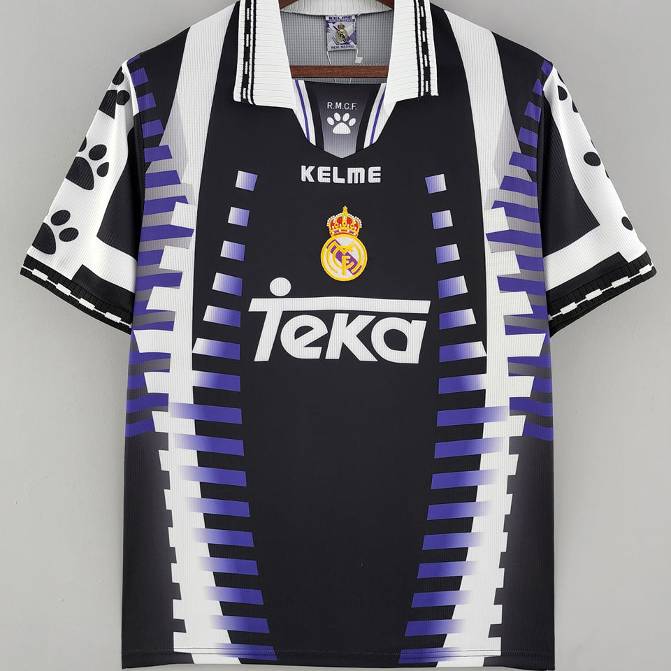 jersey 1997/98 real madrid tercero manga corta versión fan retro