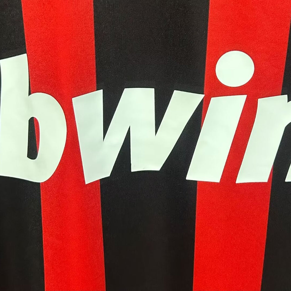 jersey 2008/09 ac milan local manga corta versión fan retro