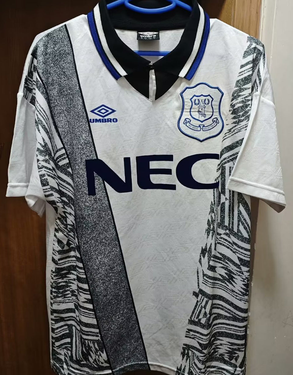 jersey 1994/95 everton visitante manga corta versión fan retro