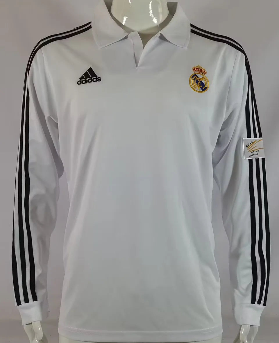 Jersey 2001/02 Real Madrid Local Manga larga Versión Fan Retro