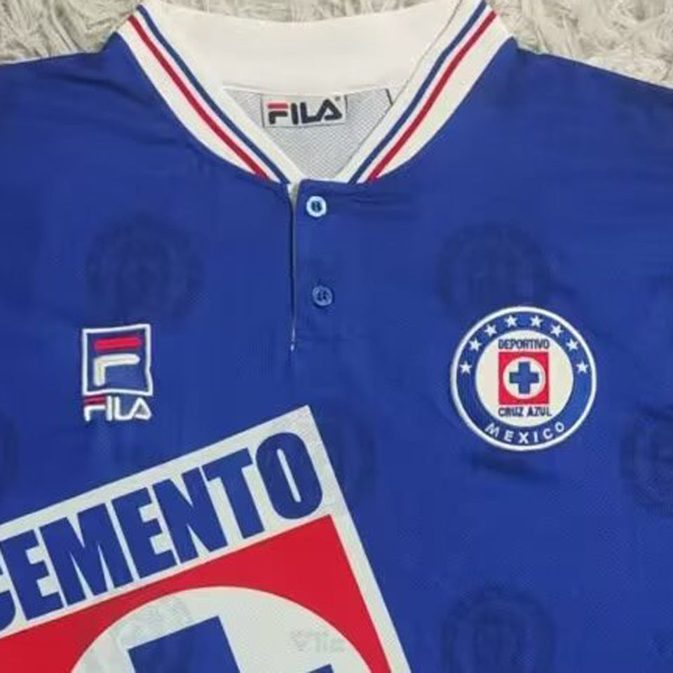 jersey 1997/98 cruz azul local manga corta versión fan retro