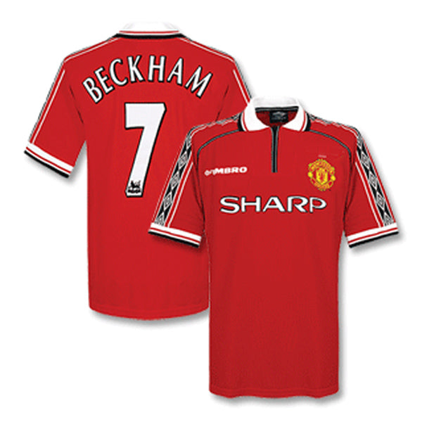 Jersey 1998 Manchester United Local Manga corta Versión Fan Retro