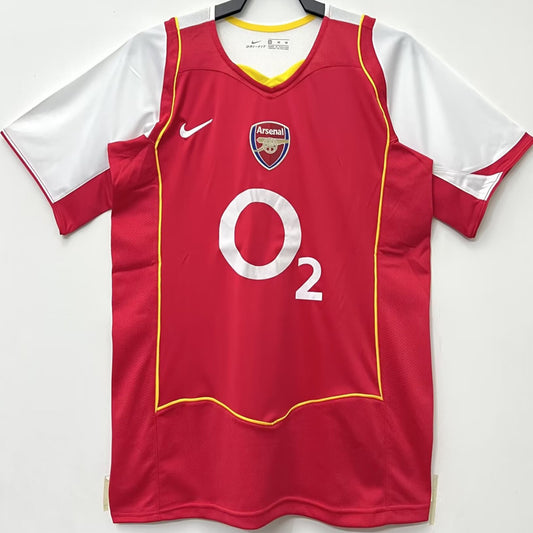 Jersey 2004/05 Arsenal Local Manga corta Versión Fan Retro