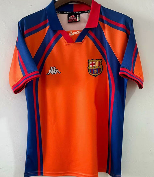 Jersey 1998 Barcelona Visitante Manga corta Versión Fan Retro