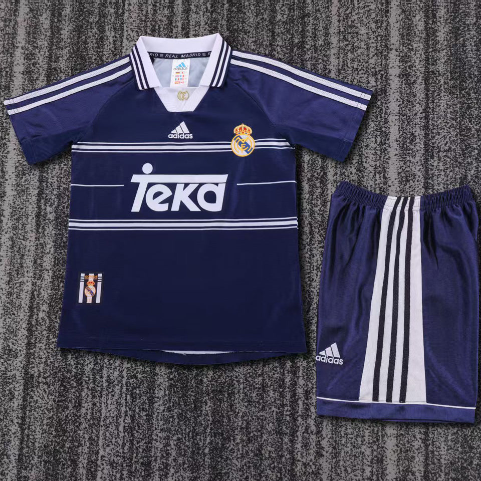 jersey 1998/2000 real madrid visitante manga corta niño retro