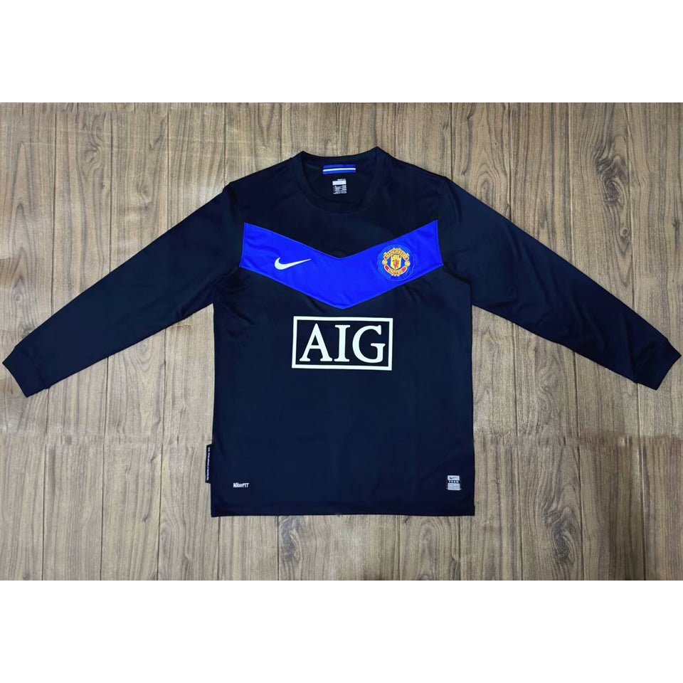 Jersey 2009/10 Manchester United Local Manga larga Versión Fan Retro