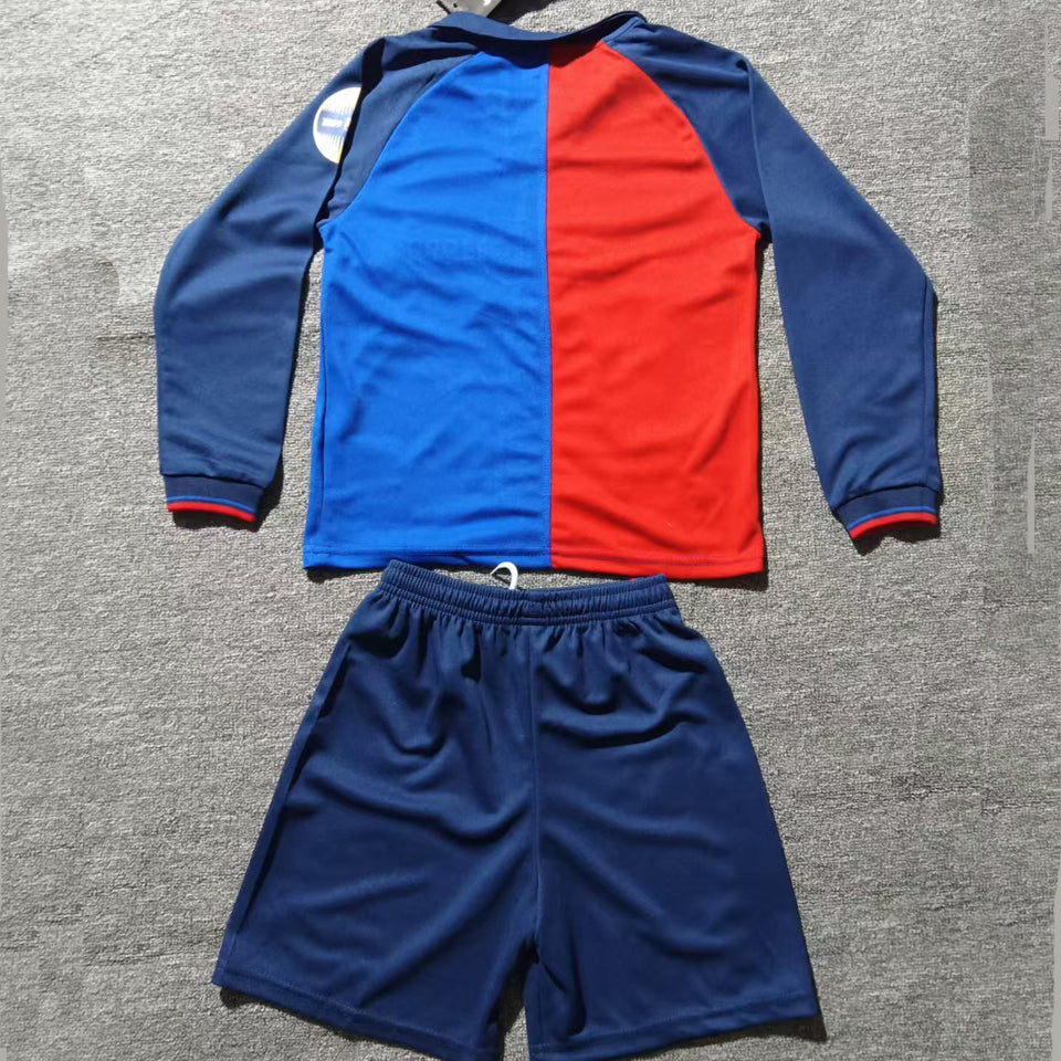 jersey 1998/1999 barcelona local manga larga niño retro