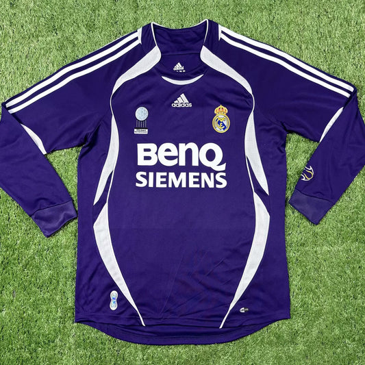 Jersey 2006/07 Real Madrid Visitante Manga larga Versión Fan Retro
