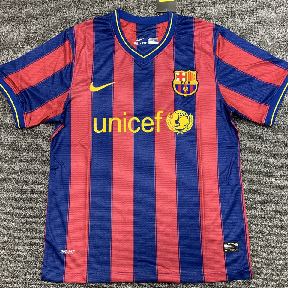 jersey 2009/10 barcelona local manga corta versión fan retro