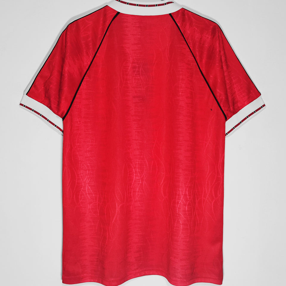 jersey 1990/92 manchester united local manga corta versión fan retro