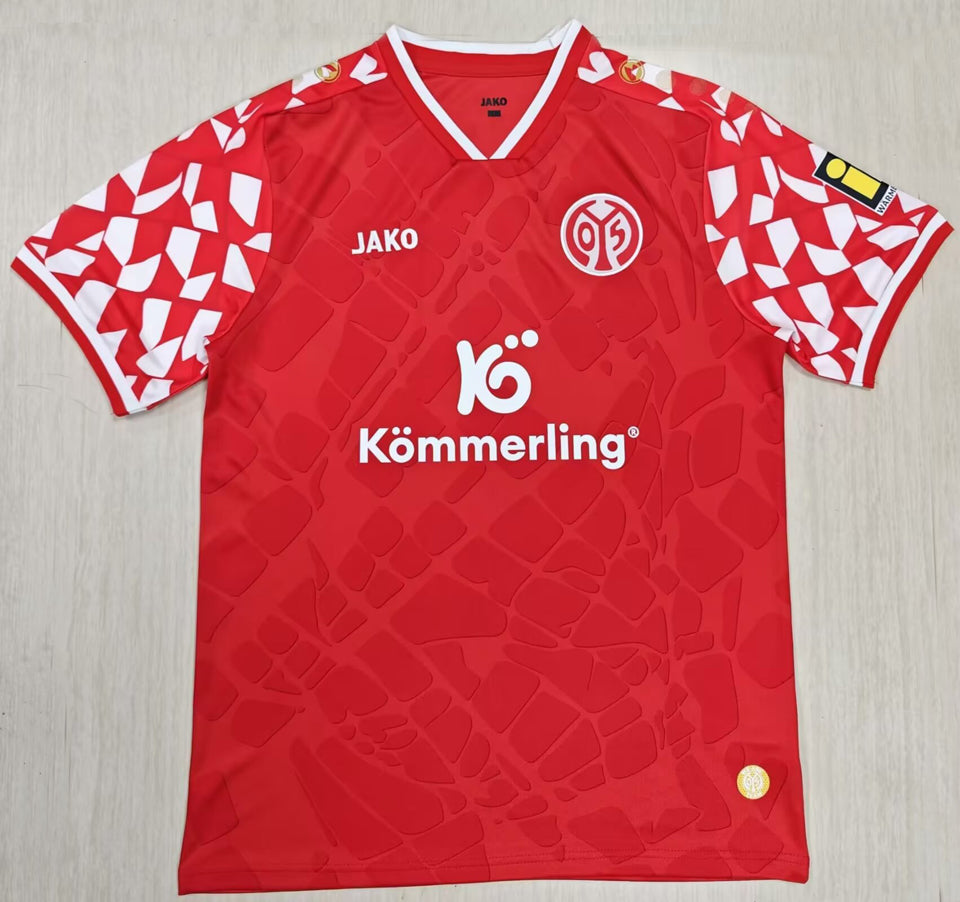 jersey 2025/26 mainz 05 local manga corta versión fan