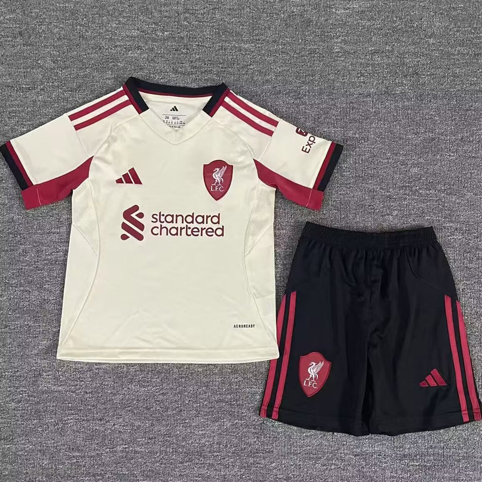 Jersey 2025/26 Liverpool Visitante Manga corta Niño