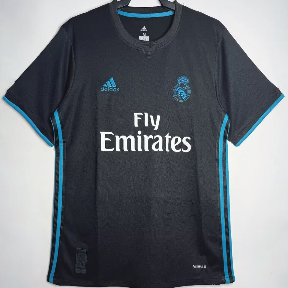 jersey 2017/18 real madrid visitante manga corta versión fan retro