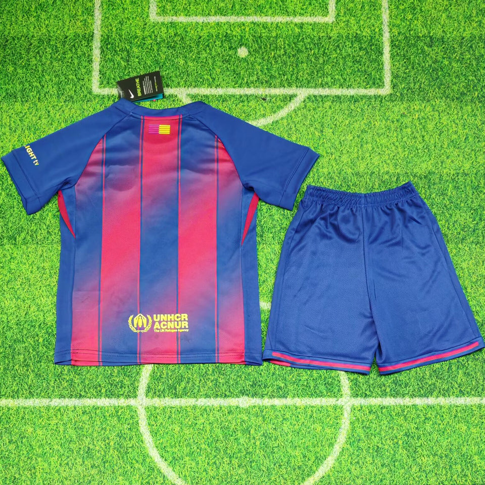 Jersey 2025/26 Barcelona Local Manga corta Niño