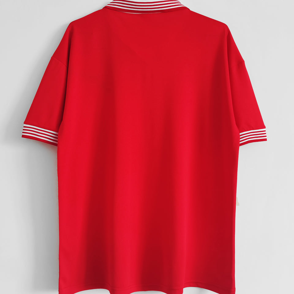 jersey 1977 manchester united local manga corta versión fan retro