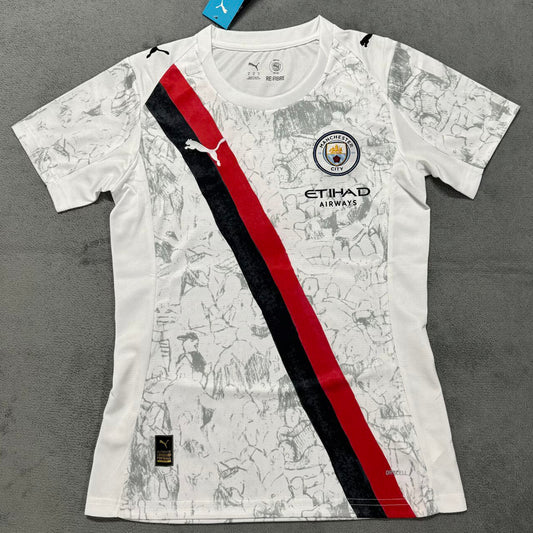 Jersey 2025/26 Manchester City Visitante Manga corta Mujer