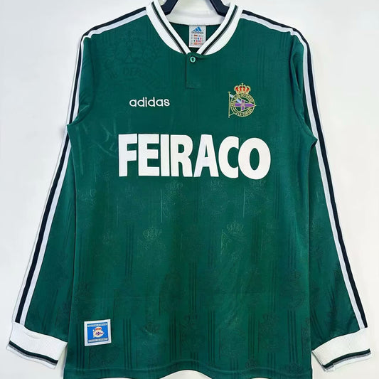 Jersey 1999/2000 Deportivo La Coruna Visitante Manga larga Versión Fan Retro