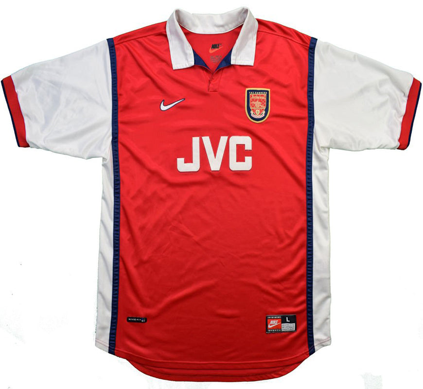 jersey 1998/99 arsenal local manga corta versión fan retro