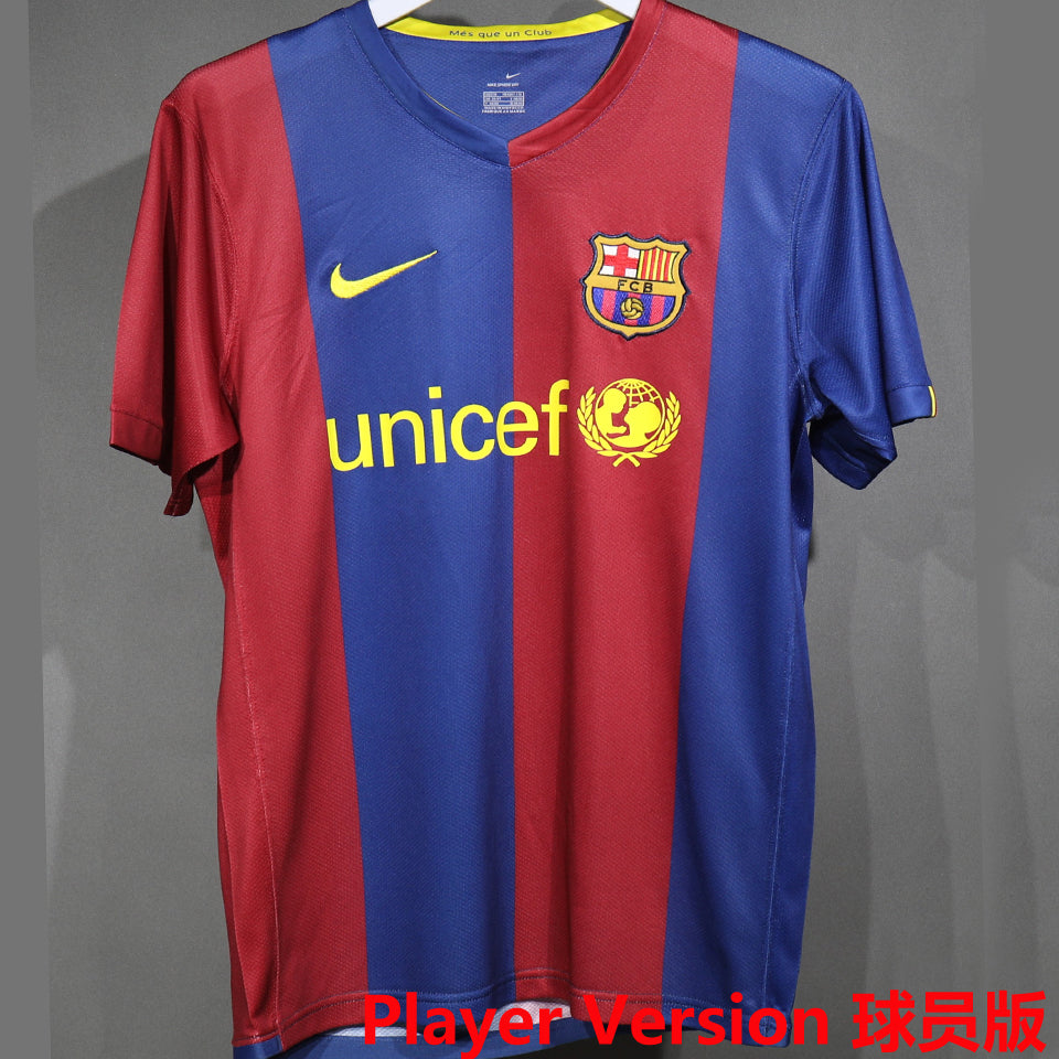 jersey 2006/2007 barcelona local manga corta versión jugador retro