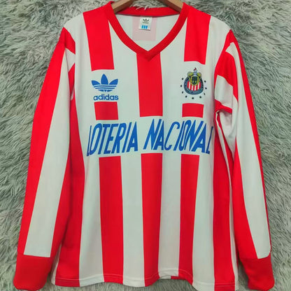 Jersey 1991/1992 Chivas Local Manga larga Versión Fan Retro