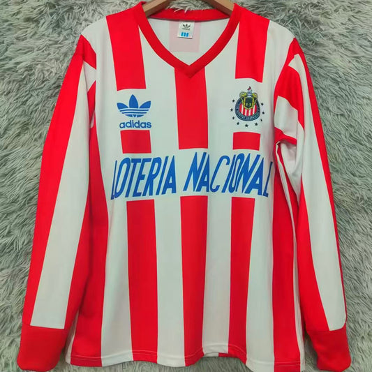 Jersey 1991/1992 Chivas Local Manga larga Versión Fan Retro