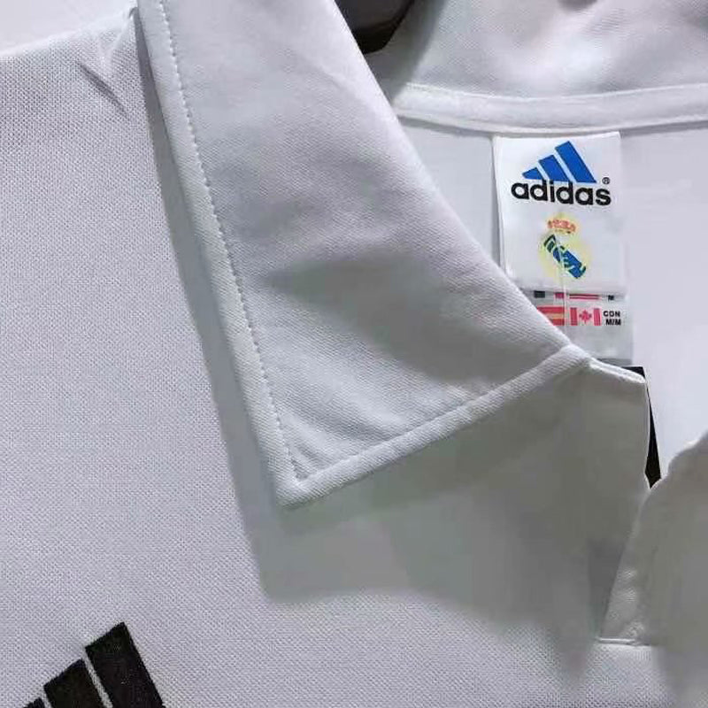 jersey 2002/03 real madrid local manga corta versión fan retro