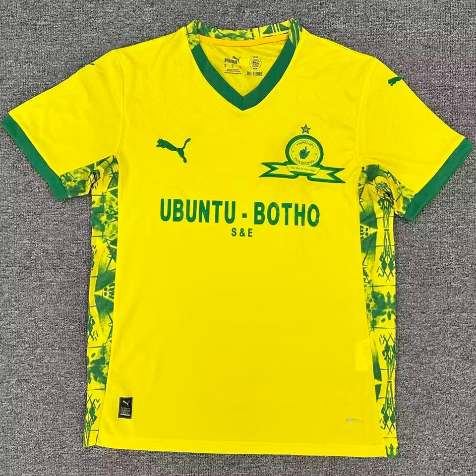 jersey 2025/26 mamelodi sundowns local manga corta versión fan