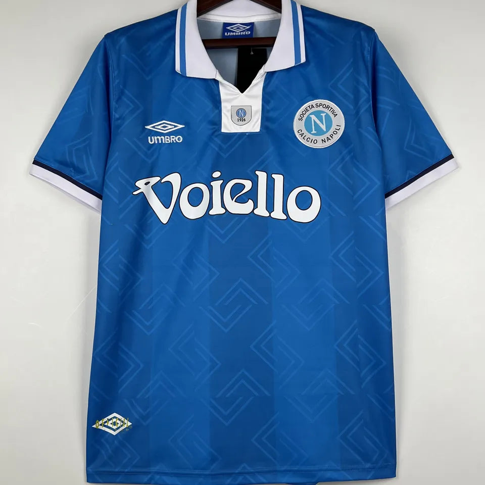 Jersey 1993/94 Napoli Local Manga corta Versión Fan Retro