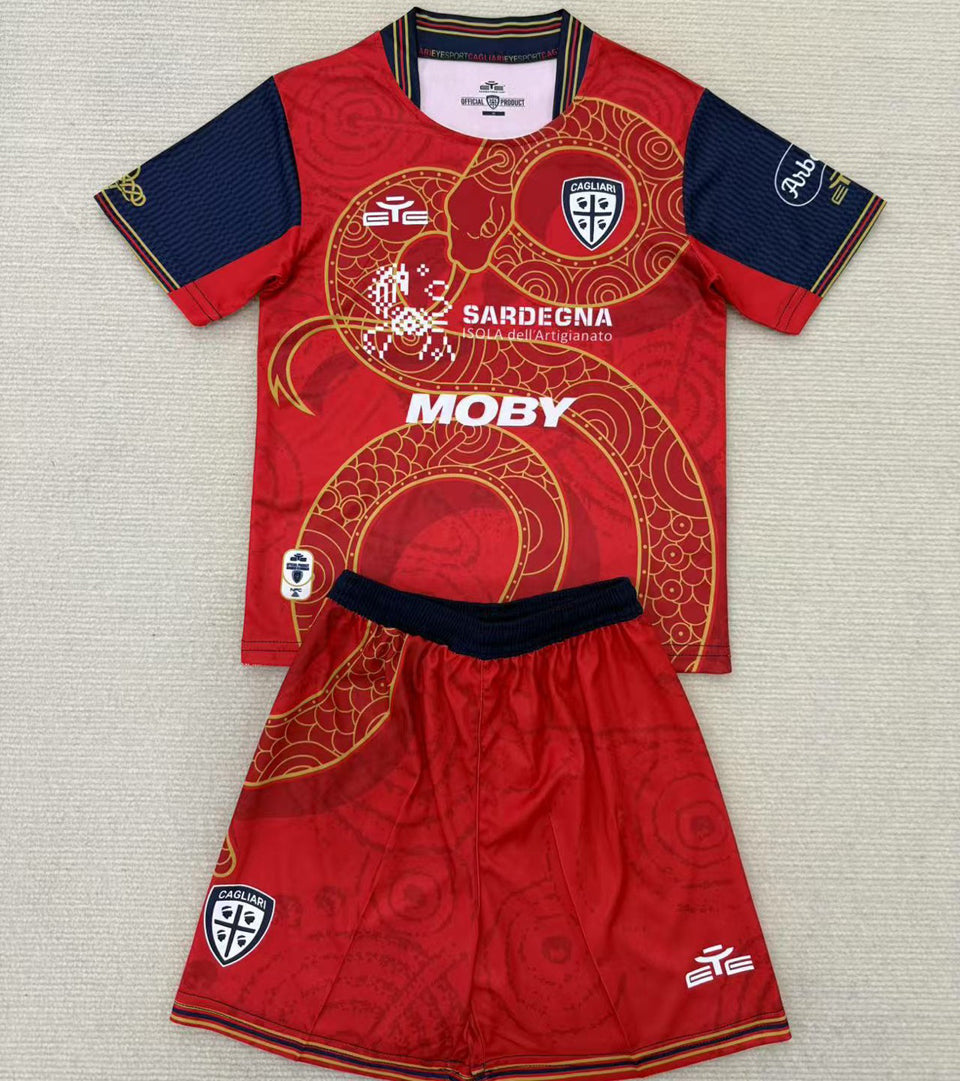 Jersey 2025 Cagliari Especial Manga corta Niño