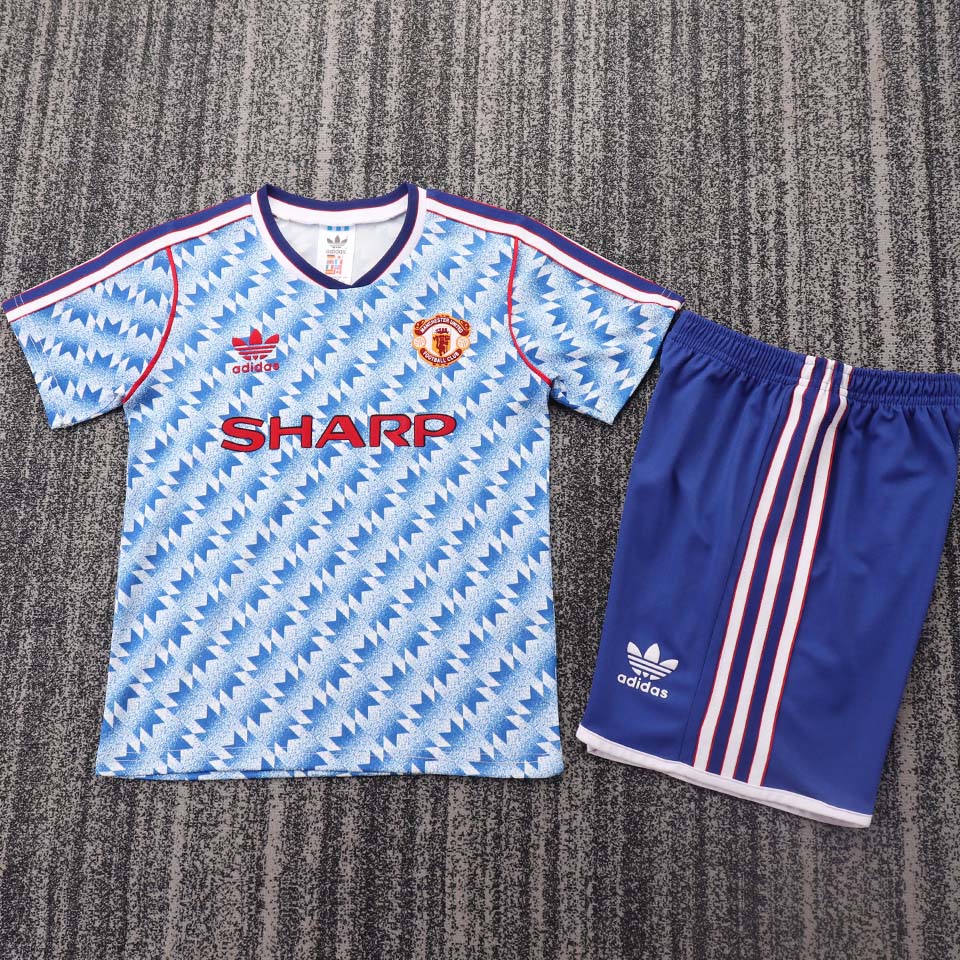 jersey 1990/92 manchester united visitante manga corta niño retro