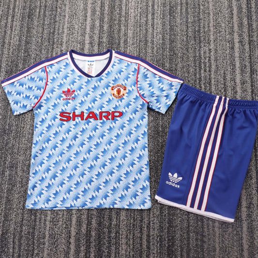 Jersey 1990/92 Manchester United Visitante Manga corta Niño Retro