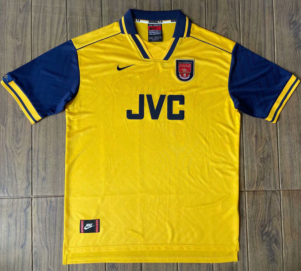 jersey 1996/98 arsenal visitante manga corta versión fan retro