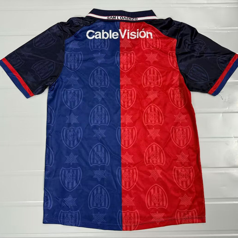 jersey 1999/2000 san lorenzo local manga corta versión fan retro