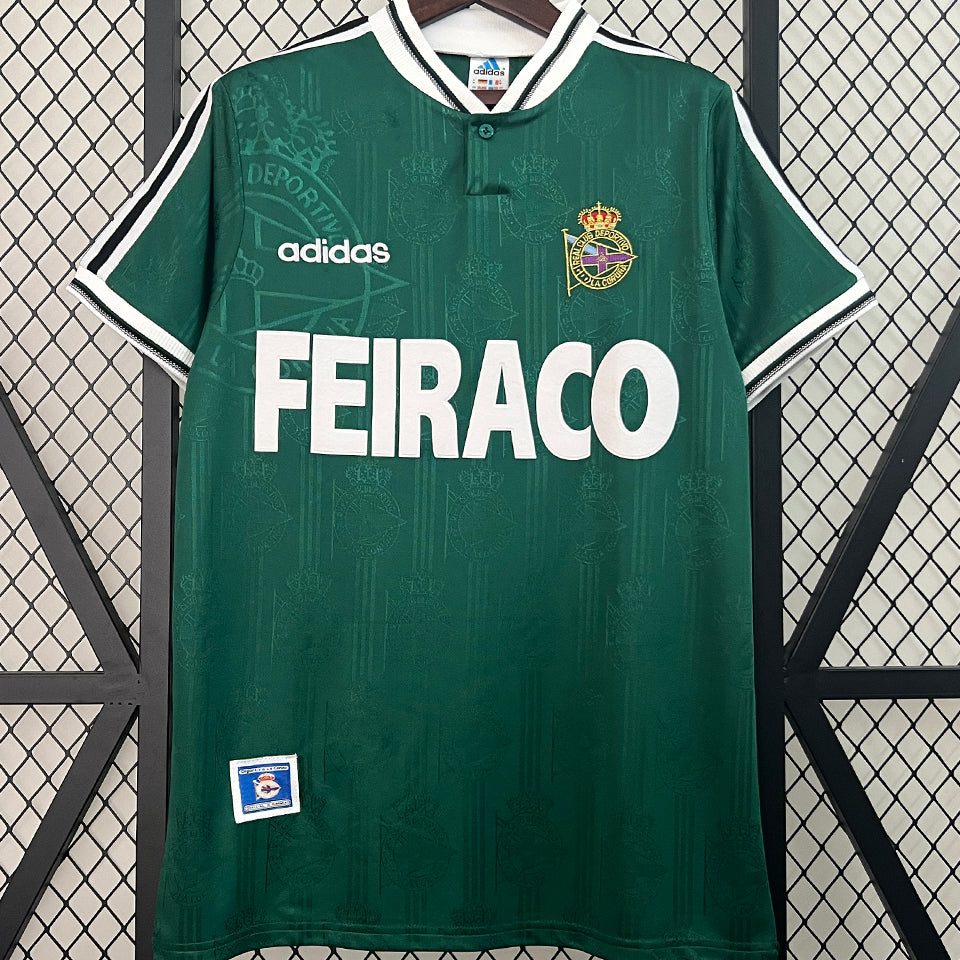 jersey 1999/2000 deportivo la coruna visitante manga corta versión fan retro