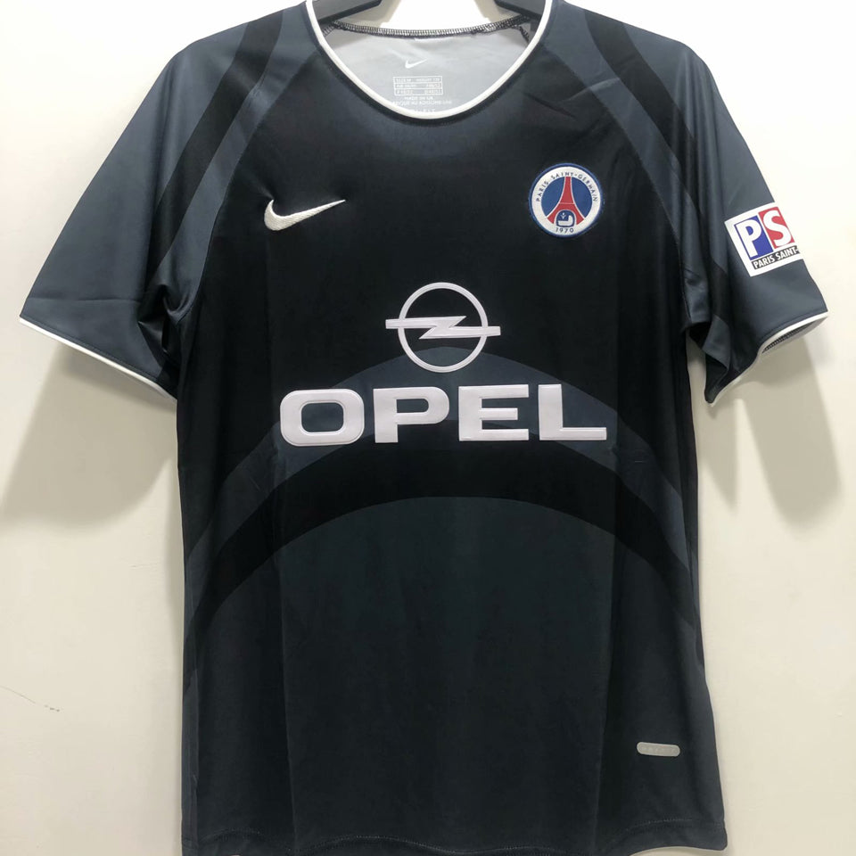 jersey 2001/2002 psg visitante manga corta versión fan retro