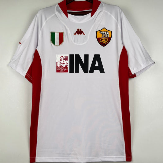 Jersey 2001/02 Roma Visitante Manga corta Versión Fan Retro