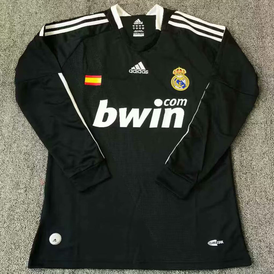 jersey 2008/09 real madrid visitante manga larga versión fan retro