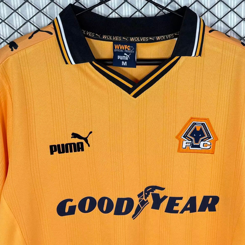 jersey 1998/1999 wolves local manga corta versión fan retro