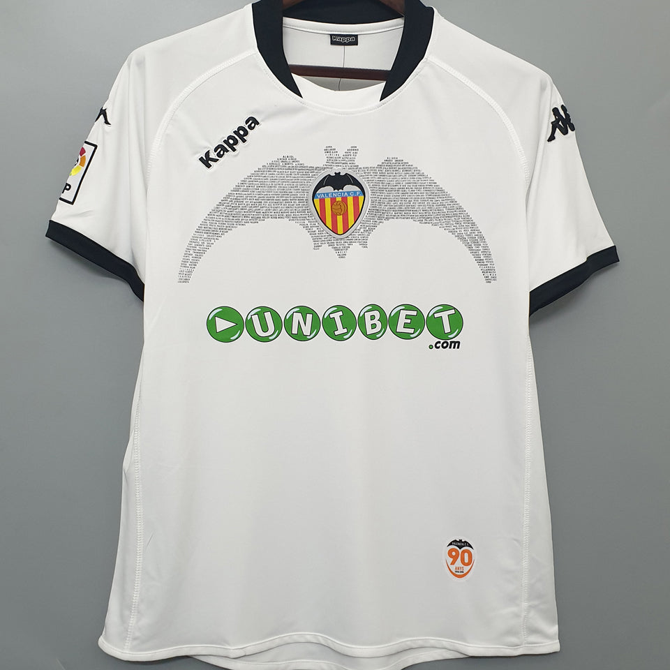 jersey 2009 valencia local manga corta versión fan retro