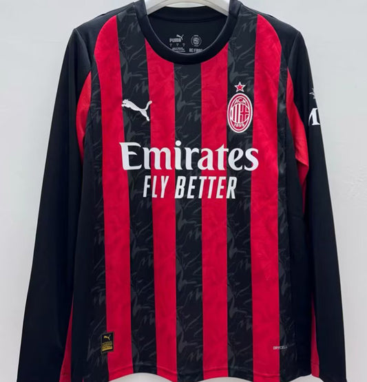 Jersey 2025/26 AC Milan Local Manga larga Versión Fan