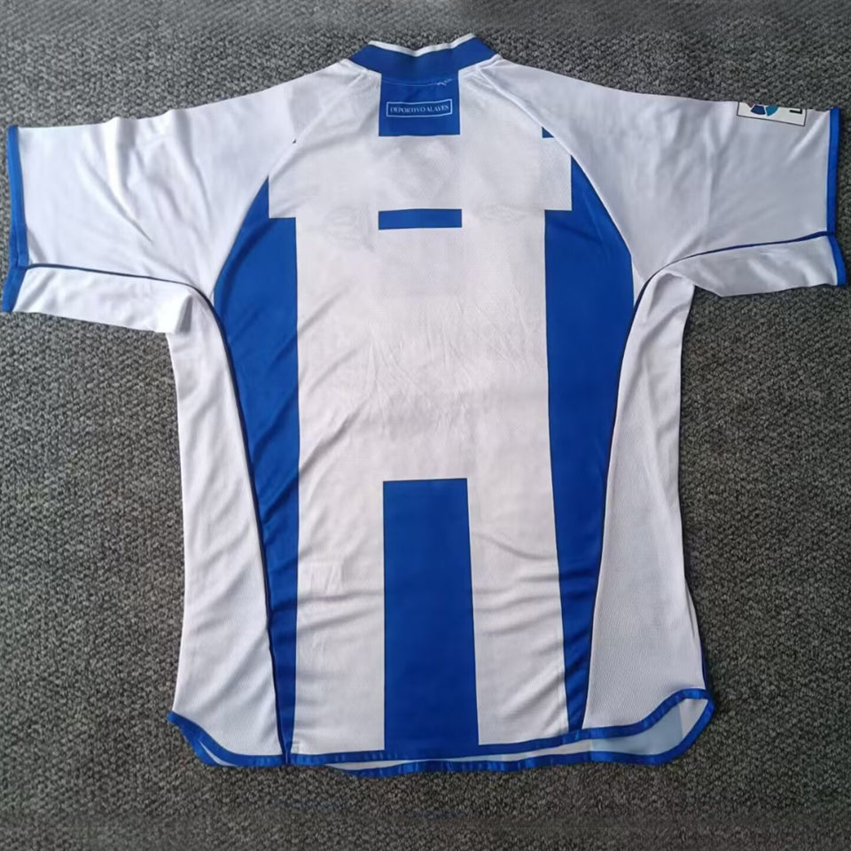 jersey 2003/2004 alaves local manga corta versión fan retro